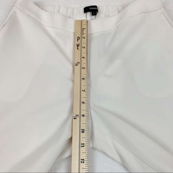 Theory Thaniel Z2 high rise slim pants ivory - Picture 4 of 10